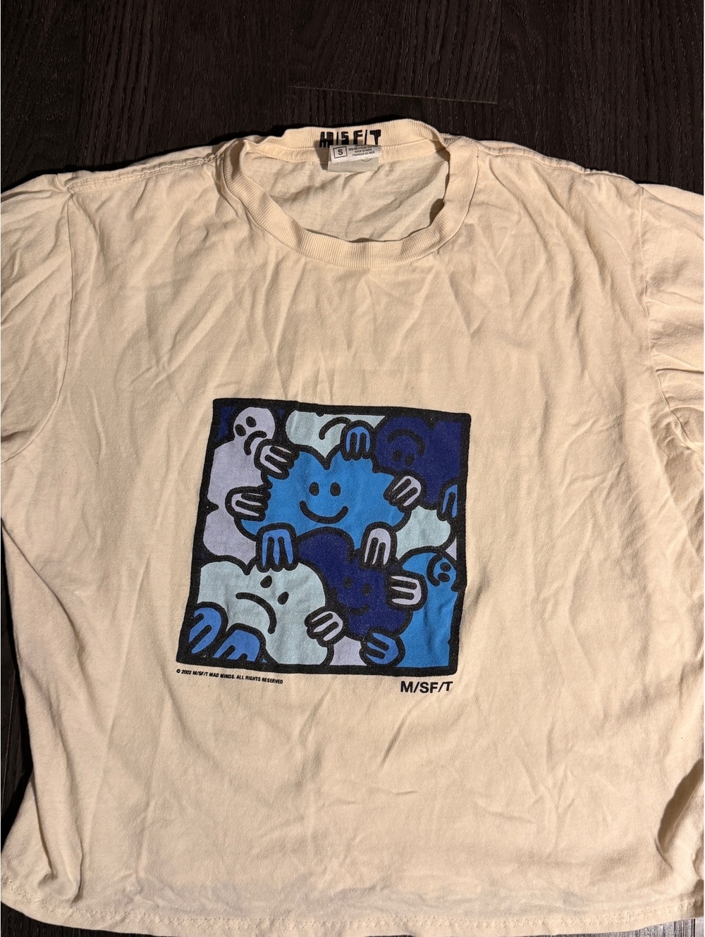 Vintage 2002 M/SF/T Mad Minds Happy Face Graphic Tee S